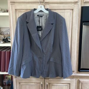 Basque City Woman gray blazer pinstripe sz 24 nwt